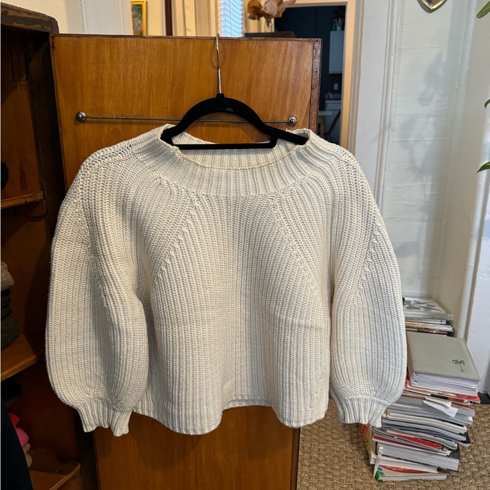 Apiece Apart Cotton Cashmere crop sweater